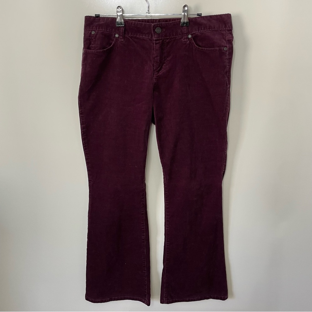 Talbots Plum Corduroy Boot Cut Pants Womens 10P Quiet Luxury Preppy Office